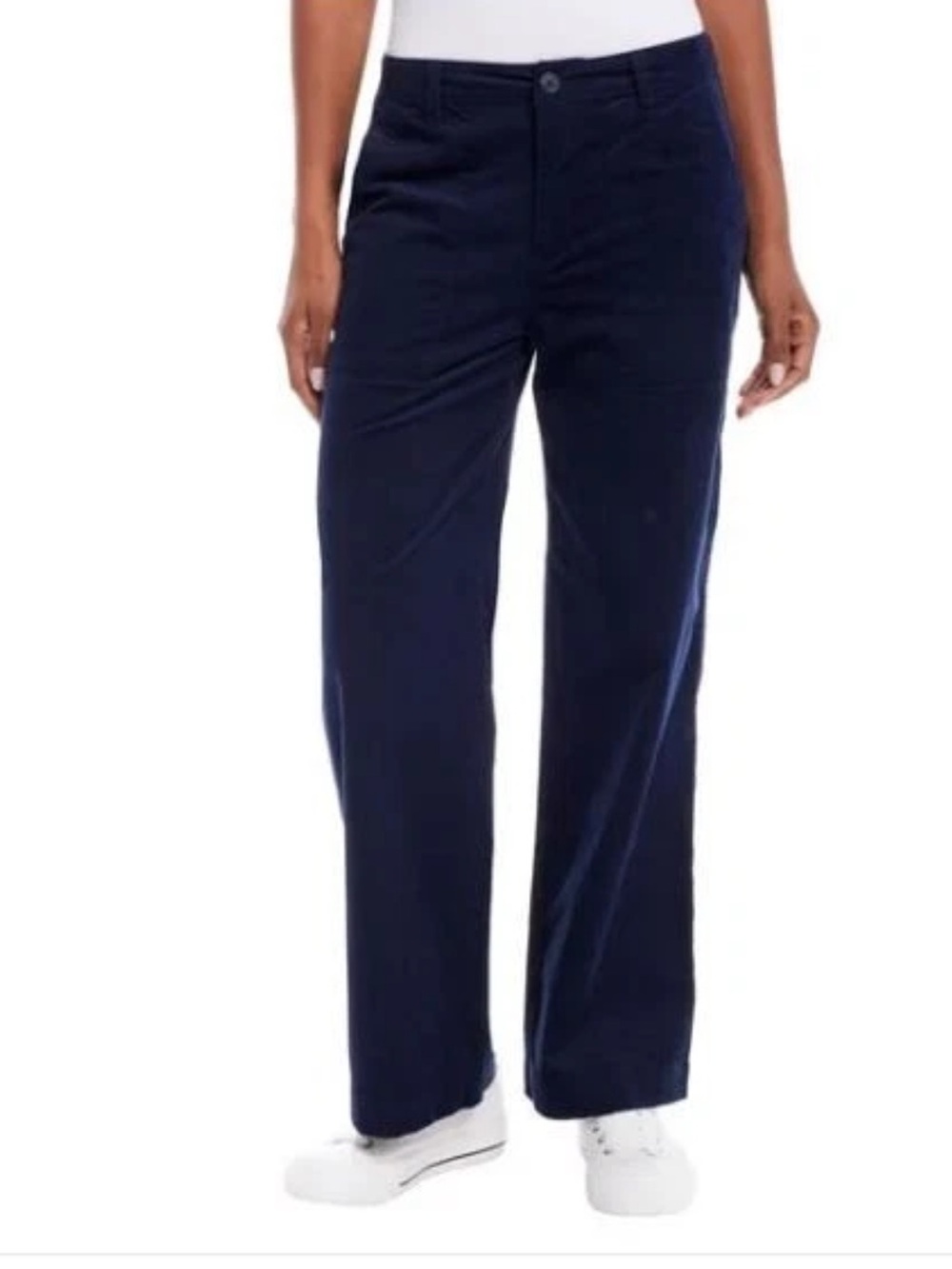 SALE $10 Weatherproof Vintage Ladies' Wide Leg Corduroy Pant 14 Navy Blue